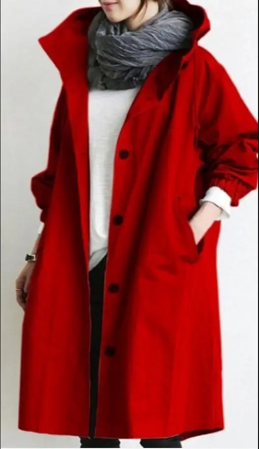 Women's Black Windbreaker Mid-Length 2021 - Image 3