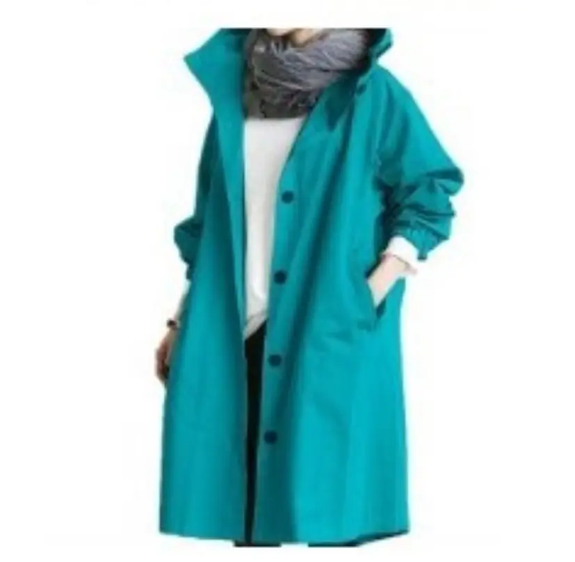 Women's Black Windbreaker Mid-Length 2021 - Image 9