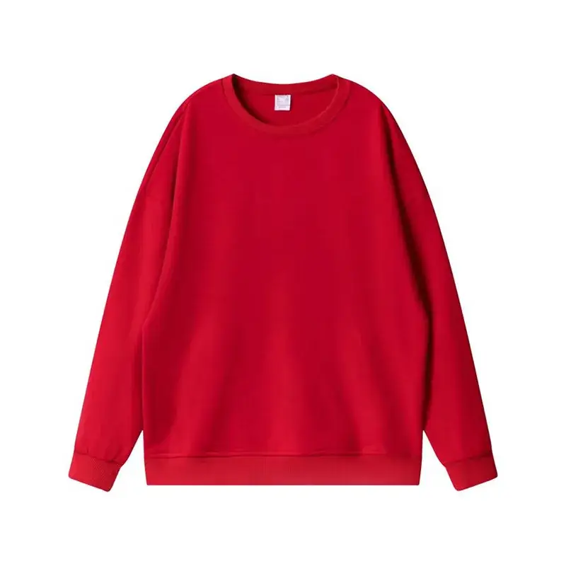 Men's Red Loose Sweatshirt Spring Autumn - Image 8