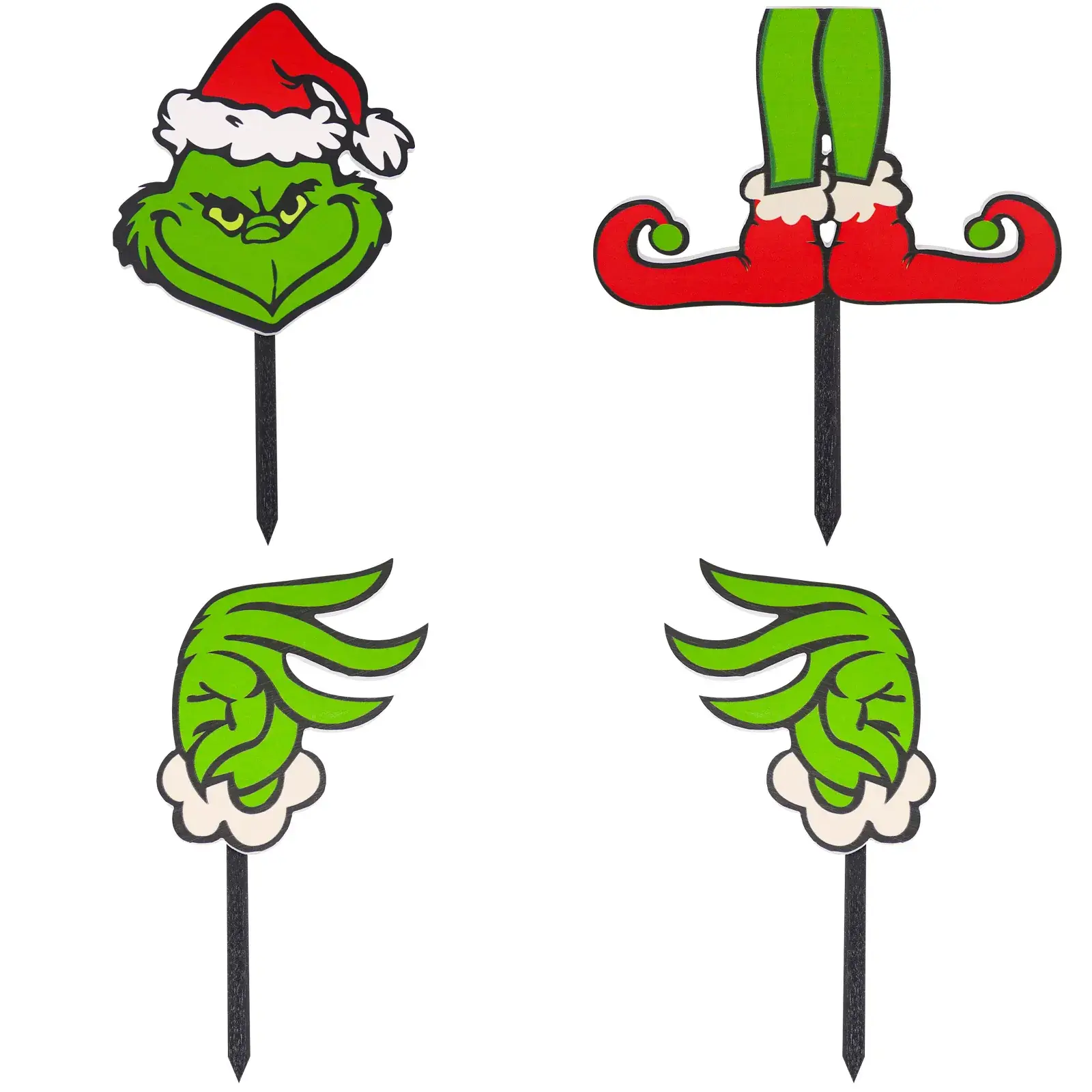 Christmas Elf Leg Pants Red Socks Set 8.3x15.7in - Image 7