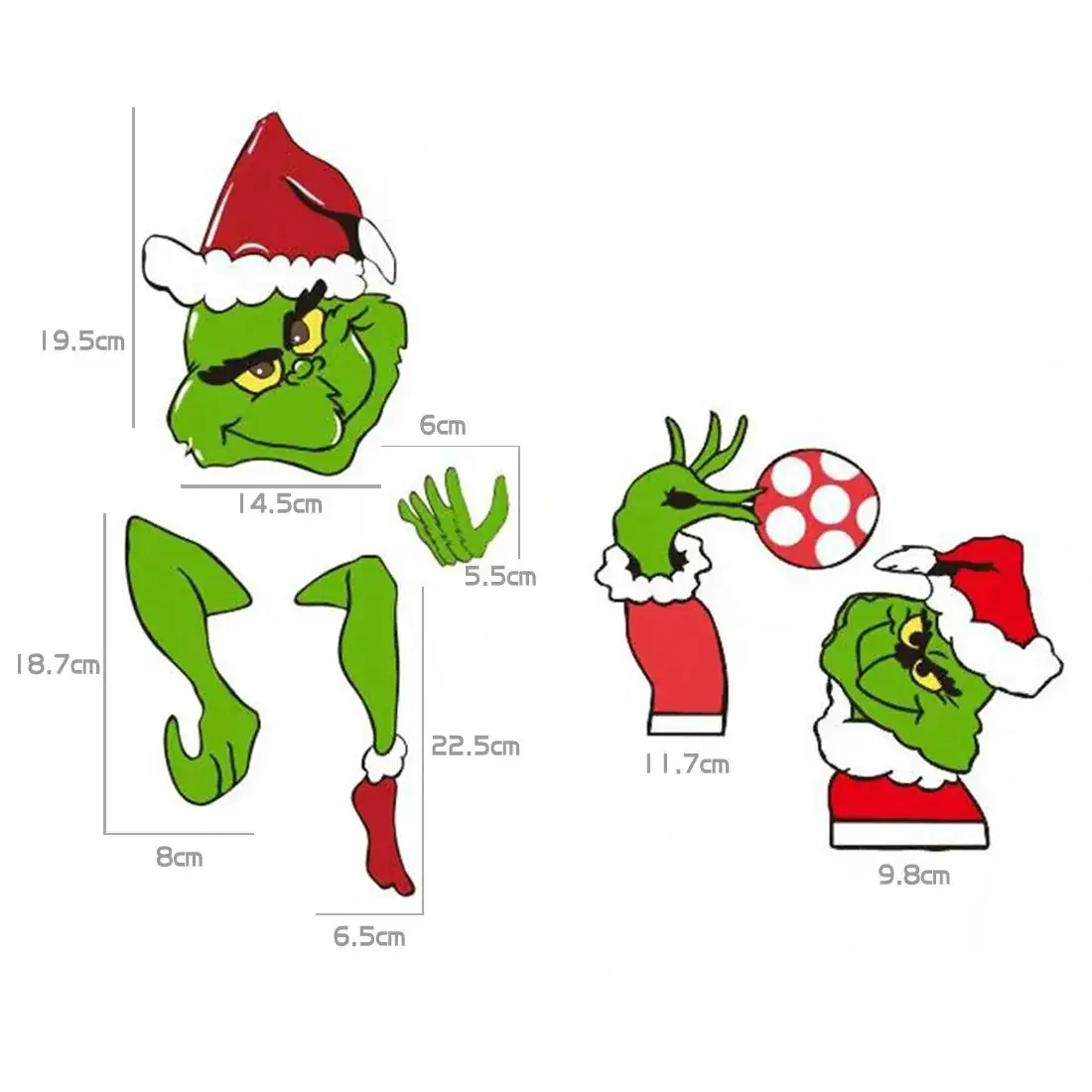 Christmas Elf Leg Pants Red Socks Set 8.3x15.7in - Image 8