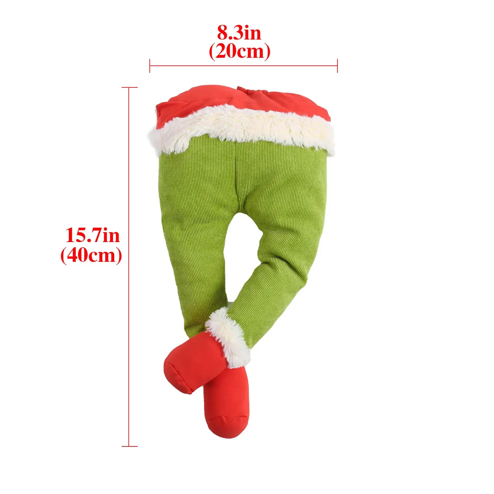 Christmas Elf Leg Pants Red Socks Set 8.3x15.7in - Image 5