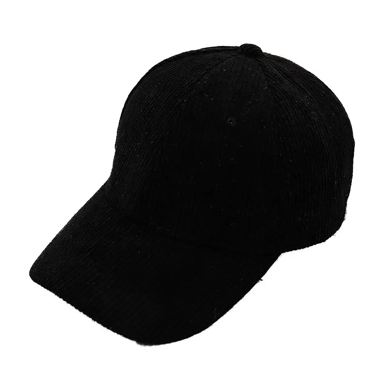 Women's Beige Corduroy Baseball Cap Winter Warm Casual Hat