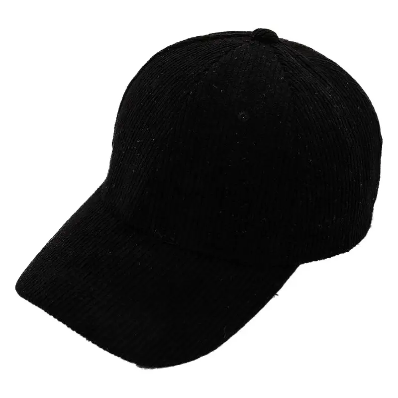 Women's Beige Corduroy Baseball Cap Winter Warm Casual Hat