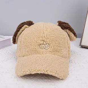 Women's Beige Corduroy Baseball Cap Winter Warm Casual Hat — feature 50
