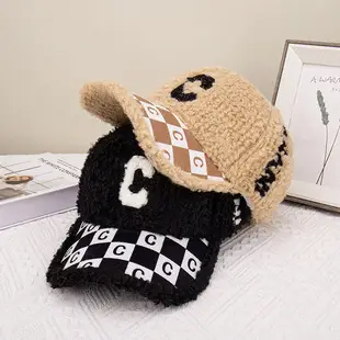 Women's Beige Corduroy Baseball Cap Winter Warm Casual Hat — feature 52