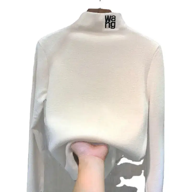 Women WA9 Logo Long Sleeve T-Shirt Brown Slim Fit - Image 9