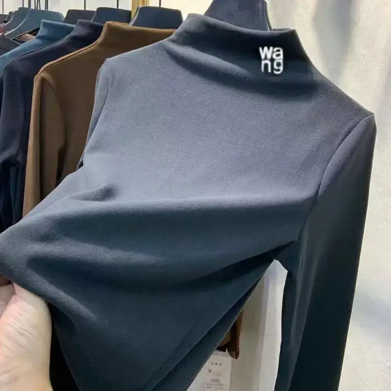 Women WA9 Logo Long Sleeve T-Shirt Brown Slim Fit — feature 10