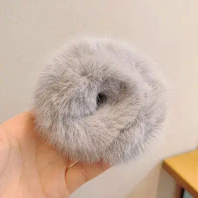 Autumn Winter Plush Hair Rings for Women