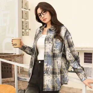 Women's Plaid Fleece Shirt Thick Warm Plus Size — feature 2