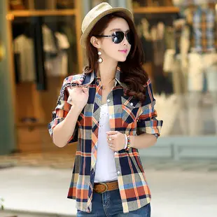 Women's Plaid Fleece Shirt Thick Warm Plus Size — feature 3