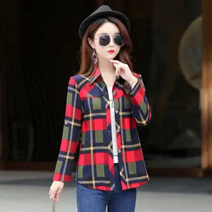Women's Plaid Fleece Shirt Thick Warm Plus Size — feature 5