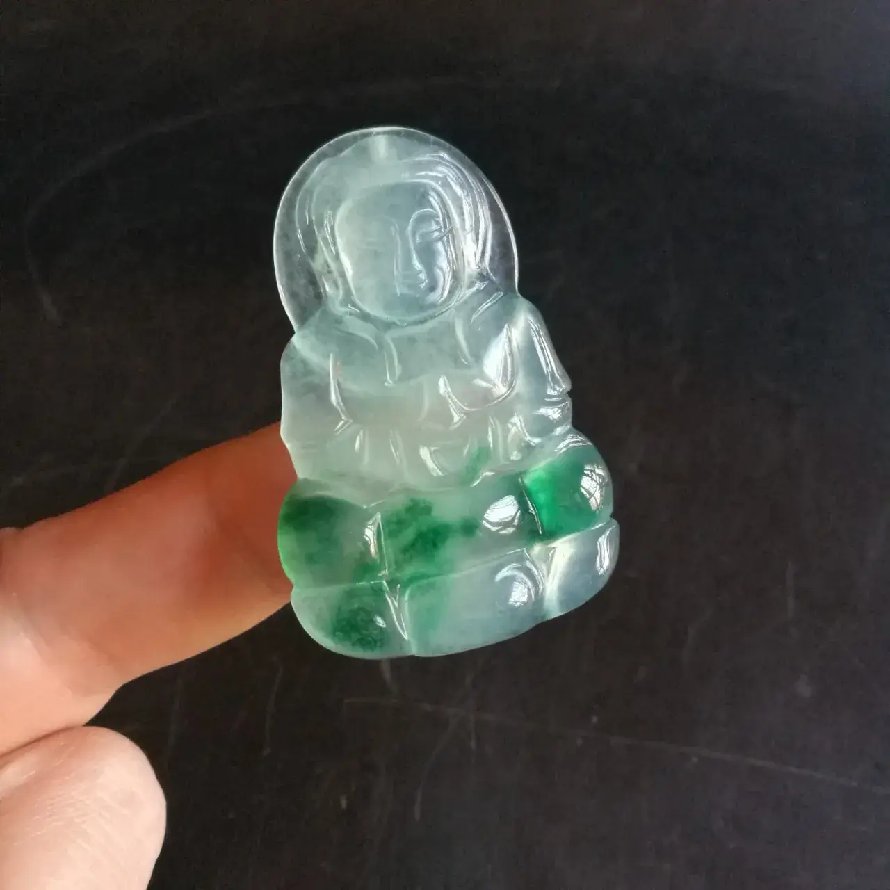 Guanyin Burmese Jade Pendant for Men Women