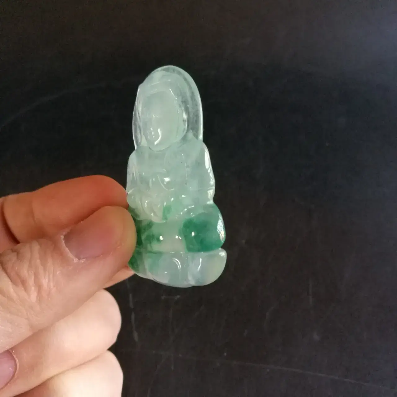 Guanyin Burmese Jade Pendant for Men Women