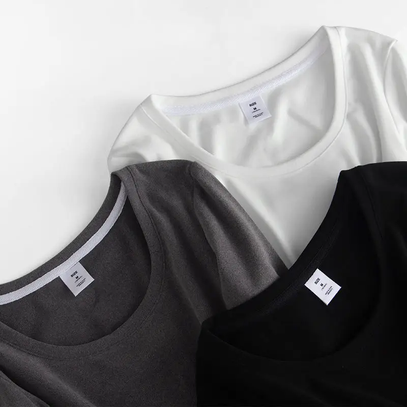 Women Grey Fleece Long Sleeve Shirt Round Neck - Image 8