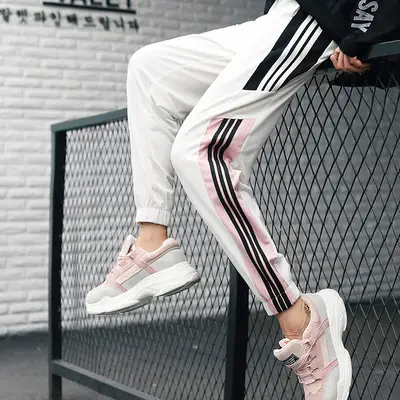 2019 Korean Style Women's Black Sports Pants Large Cropped - Image 8