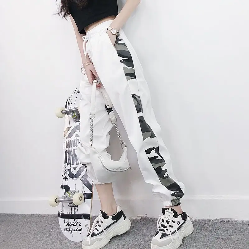 2019 Korean Style Women's Black Sports Pants Large Cropped - Image 2