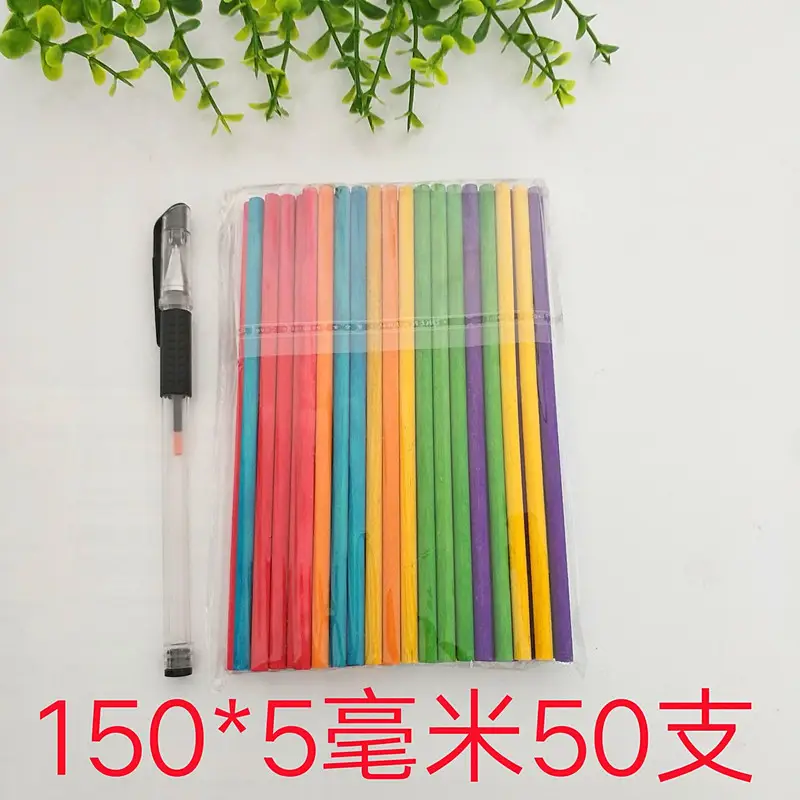 150x5cm 50pcs Multi Color Wooden Counting Sticks - Image 11