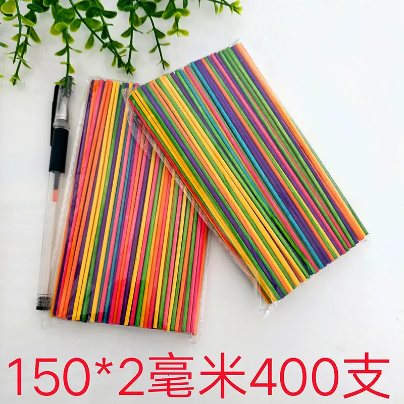 150x5cm 50pcs Multi Color Wooden Counting Sticks - Image 9