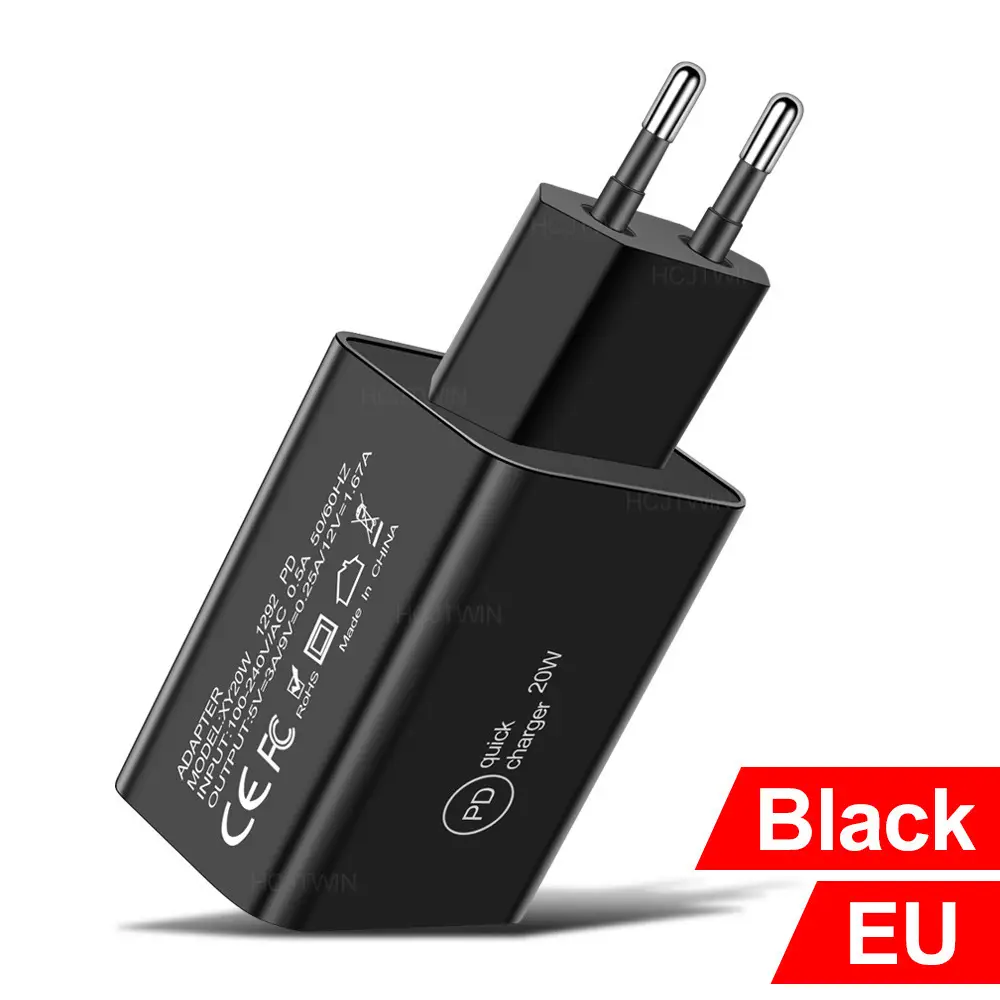 20WPD Type-c Mobile Phone Charger Black - Image 3