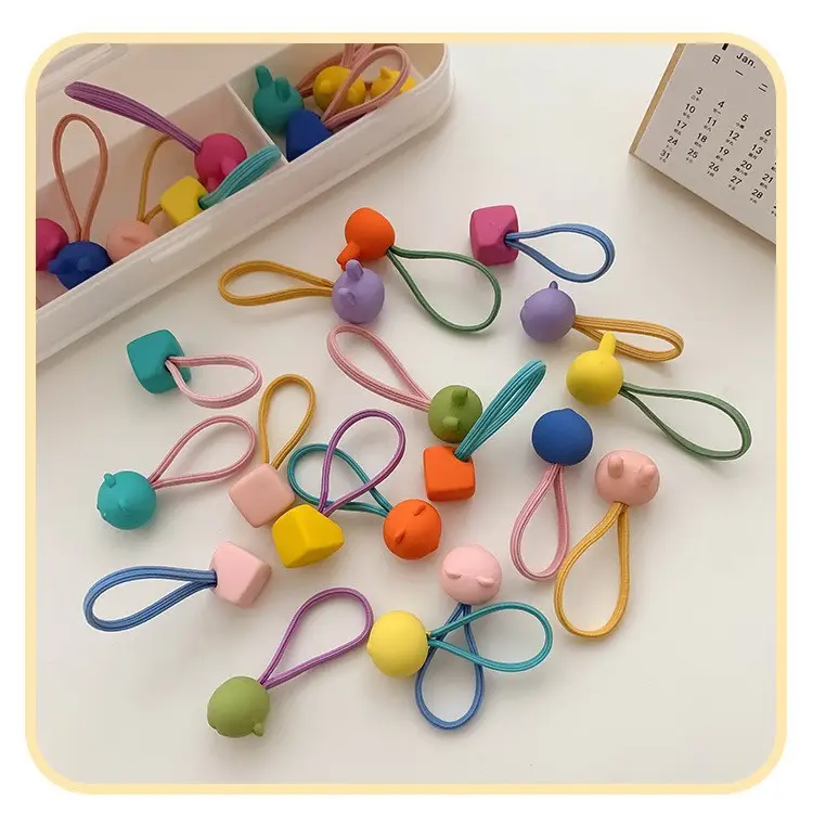 Girls' Mini Rubber Hair Ties for Kids
