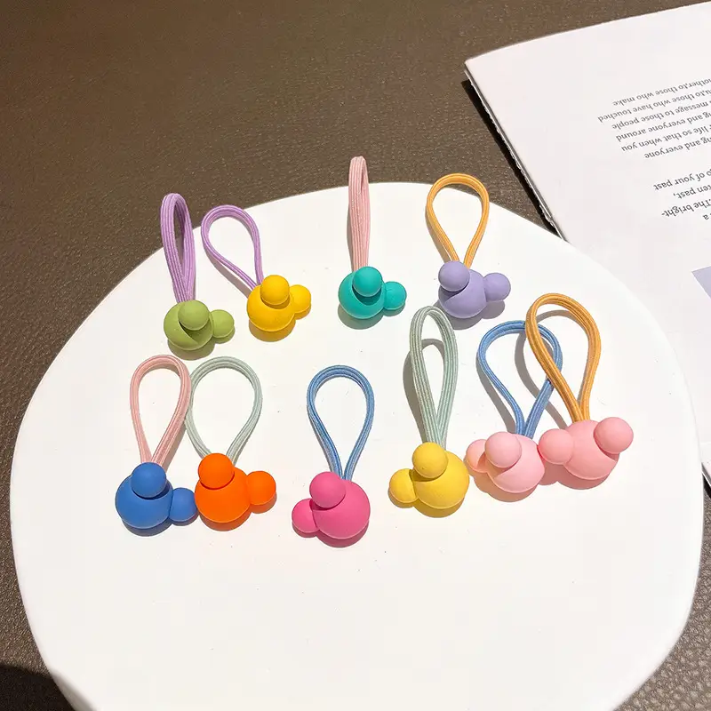Girls' Mini Rubber Hair Ties for Kids