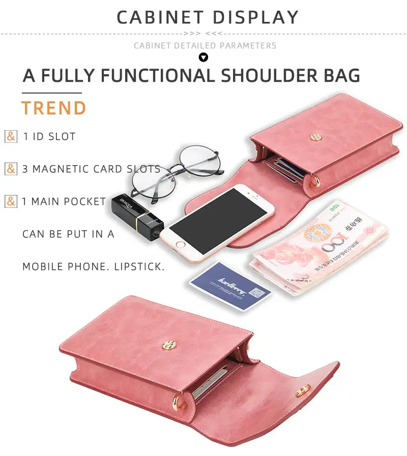 Women's Large Capacity Korean Style Phone Bag with Long Wallet — feature 10