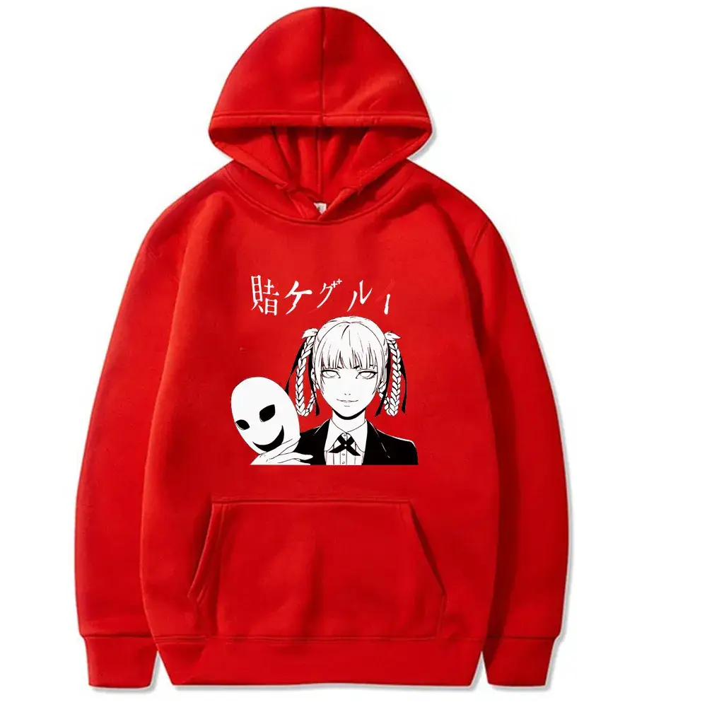 Red Hoodie with Anime Design Diamond Print - Image 3