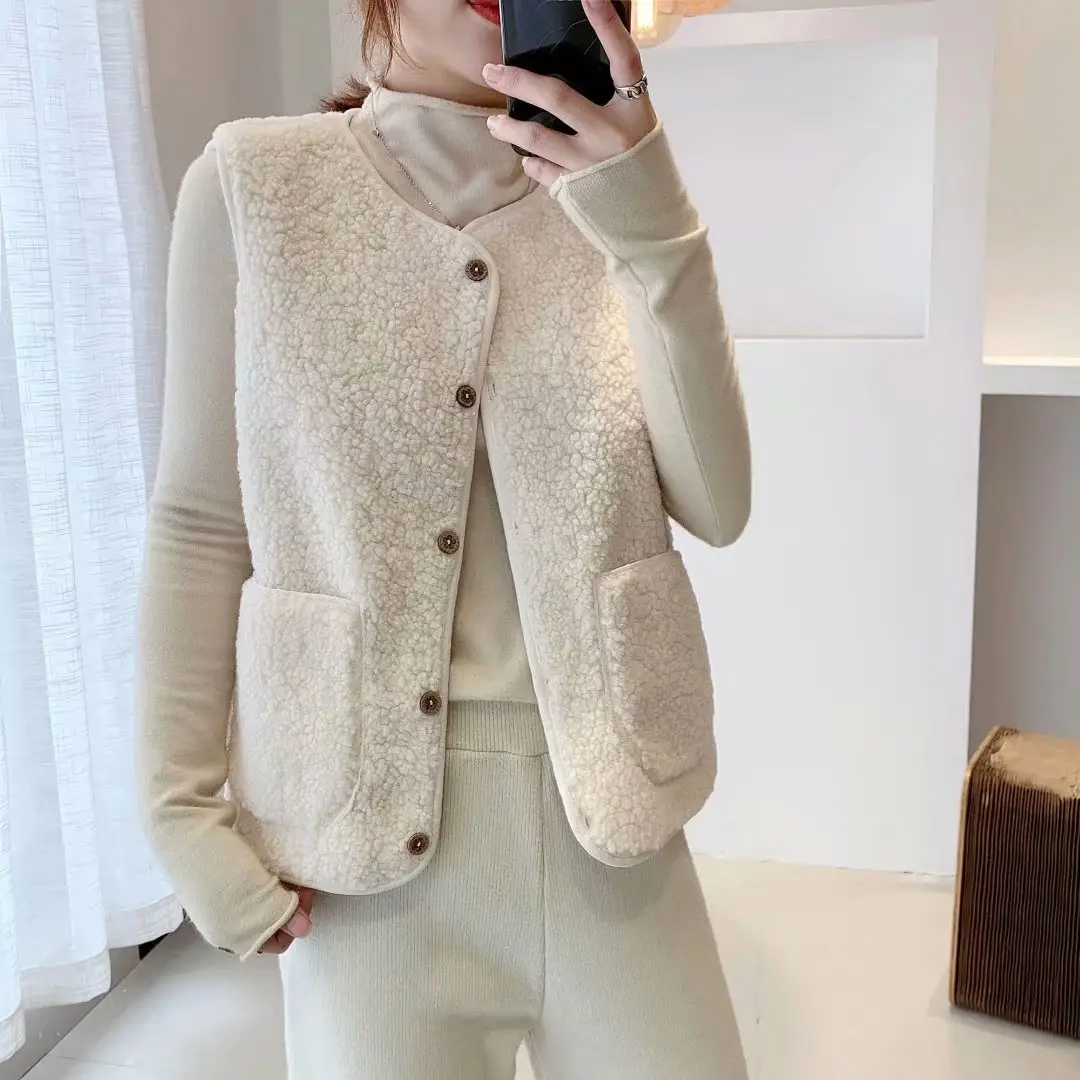 Women's Fur Embroidered Vest with Embroidered Sleeves