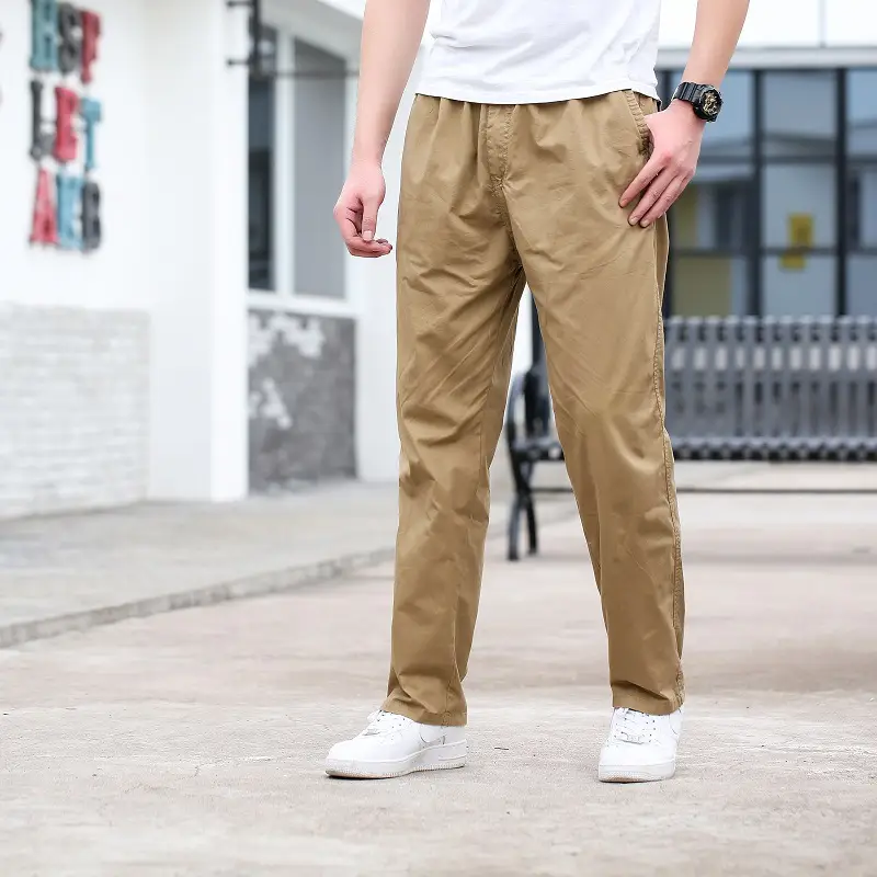 Men Loose Straight Cotton Trouser Extra Large - Image 7