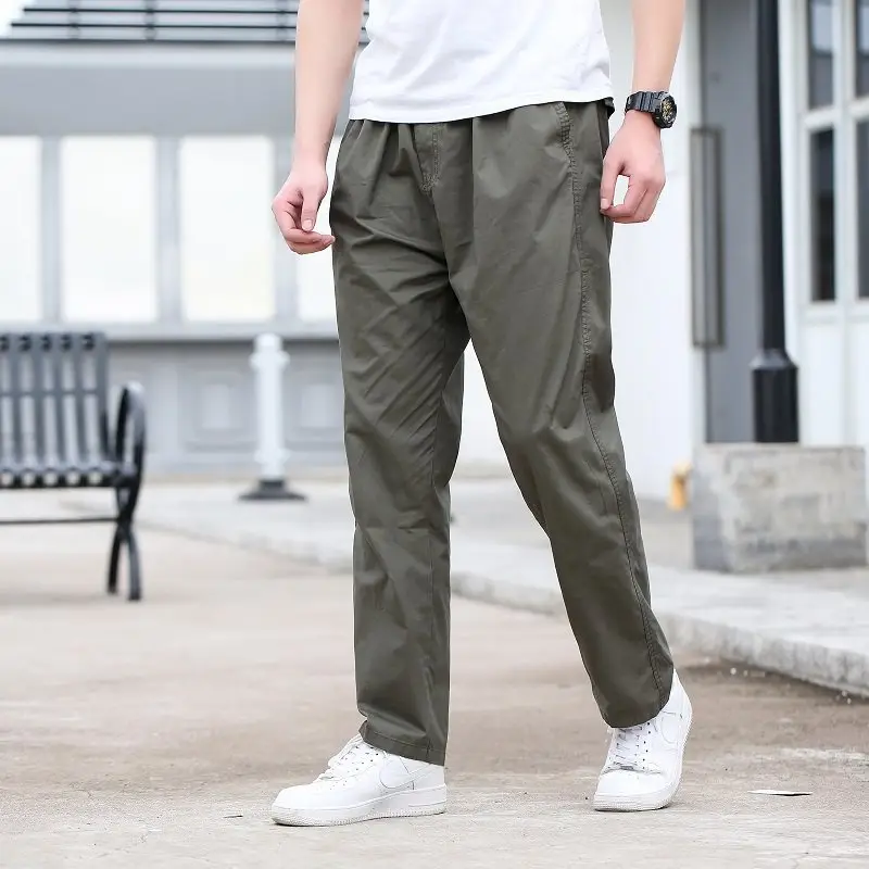 Men Loose Straight Cotton Trouser Extra Large - Image 2