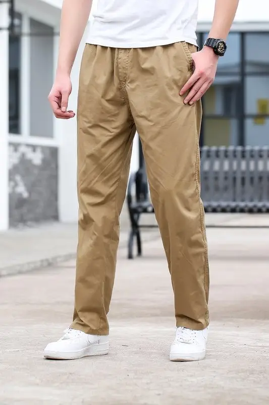Men Loose Straight Cotton Trouser Extra Large - Image 4