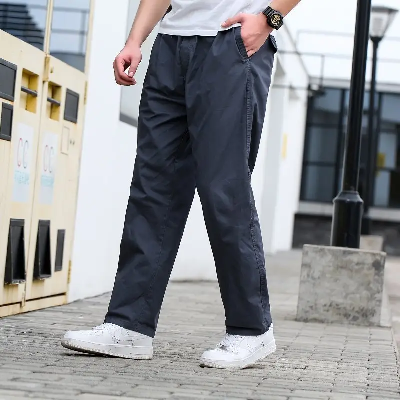 Men Loose Straight Cotton Trouser Extra Large - Image 5