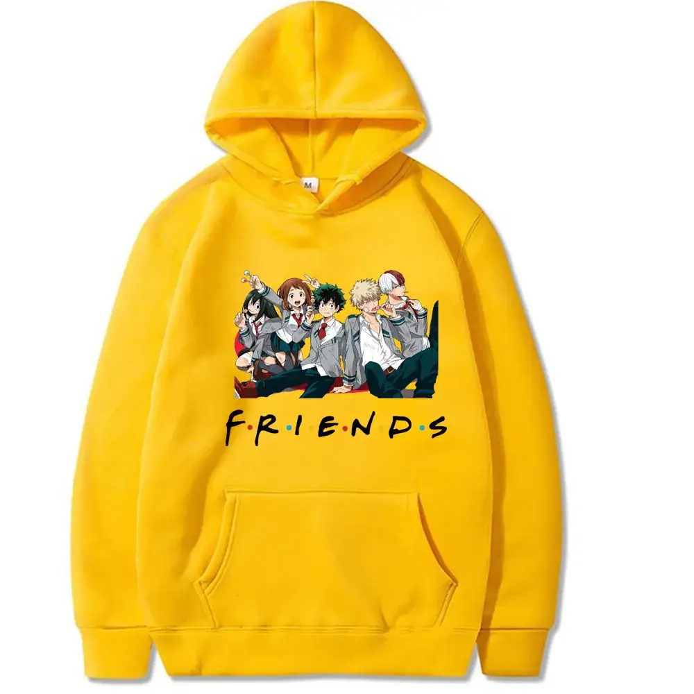 Yellow Boku My Hero Academia Hooded Sweatshirt for Men - Image 2