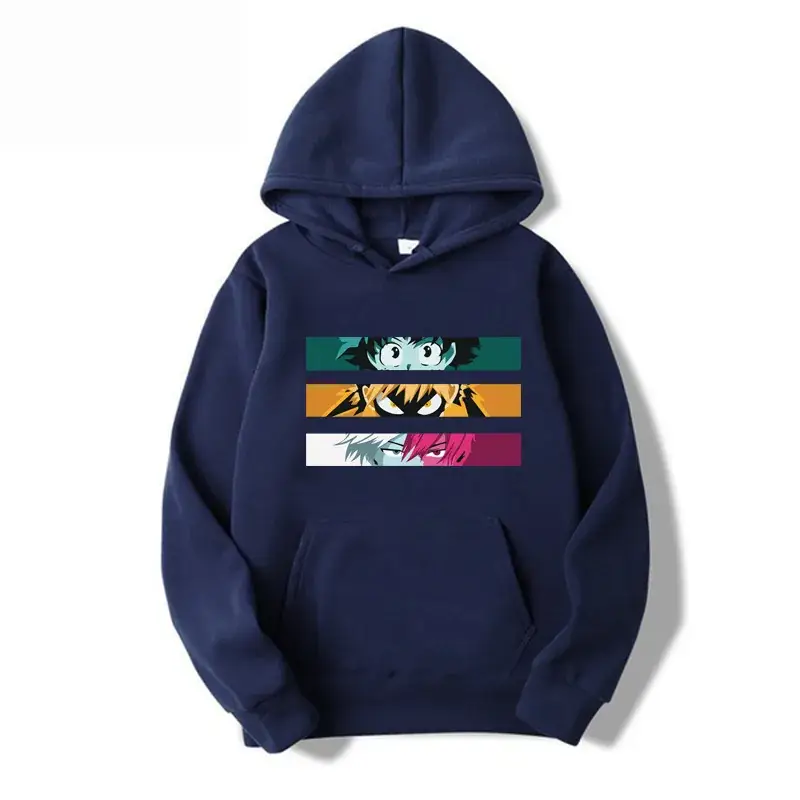 Yellow Boku My Hero Academia Hooded Sweatshirt for Men - Image 13