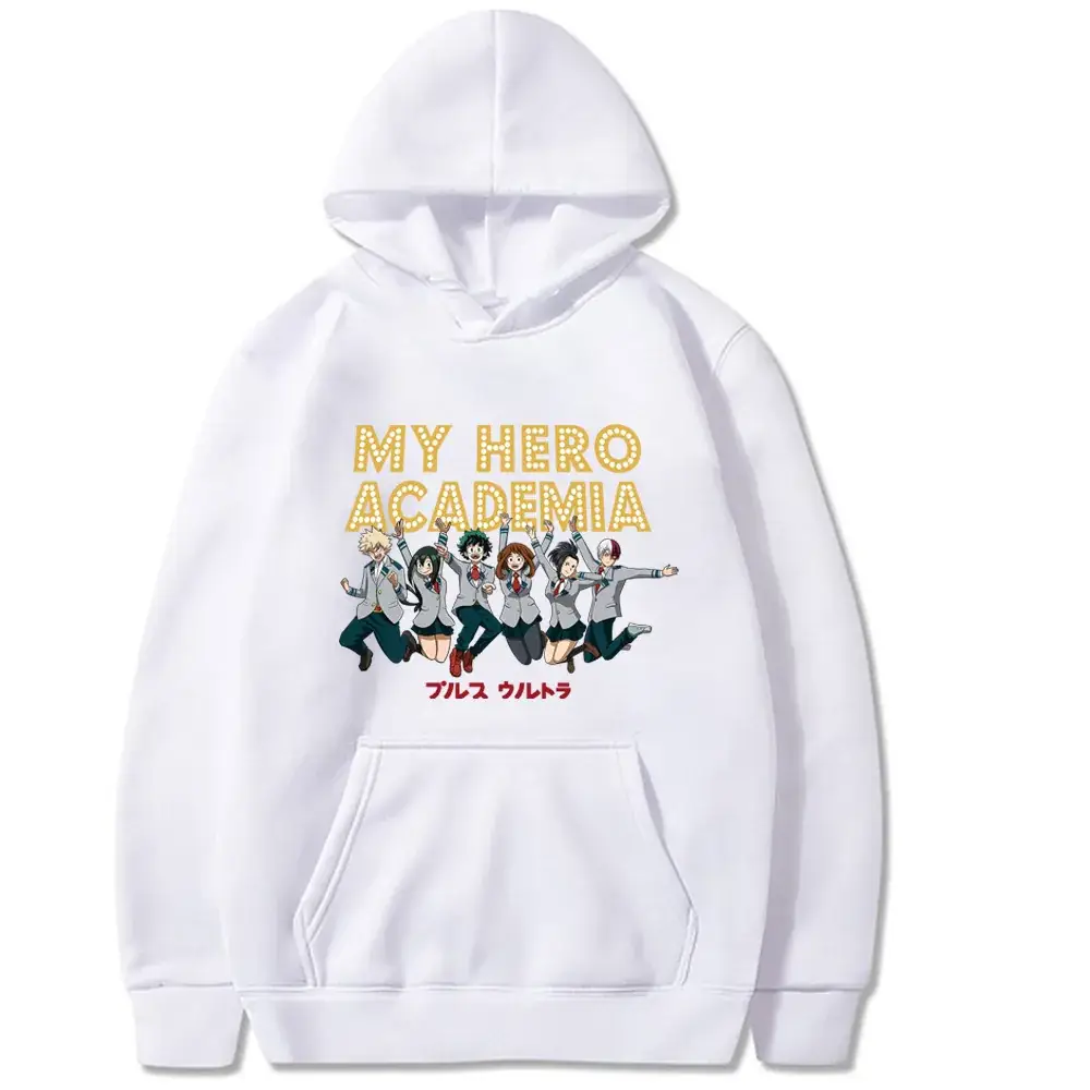 Yellow Boku My Hero Academia Hooded Sweatshirt for Men - Image 14