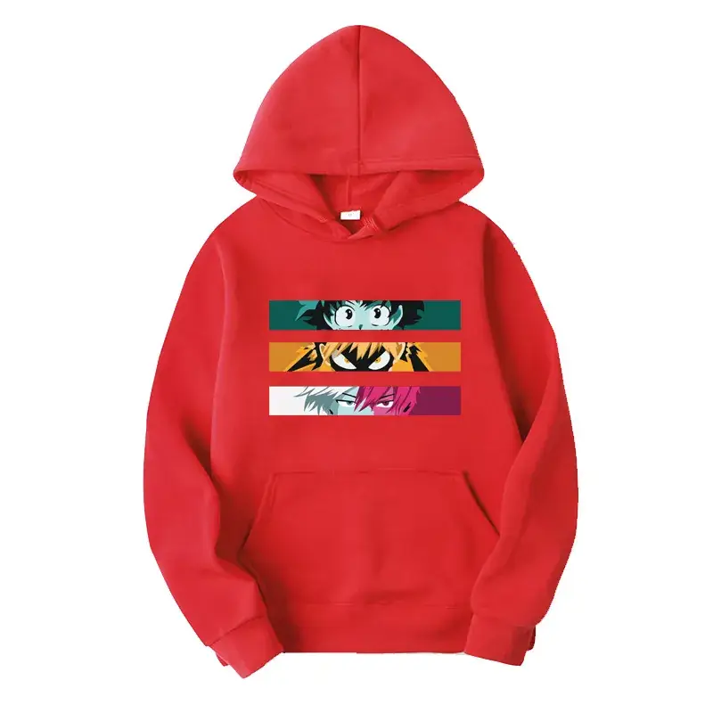 Yellow Boku My Hero Academia Hooded Sweatshirt for Men - Image 9