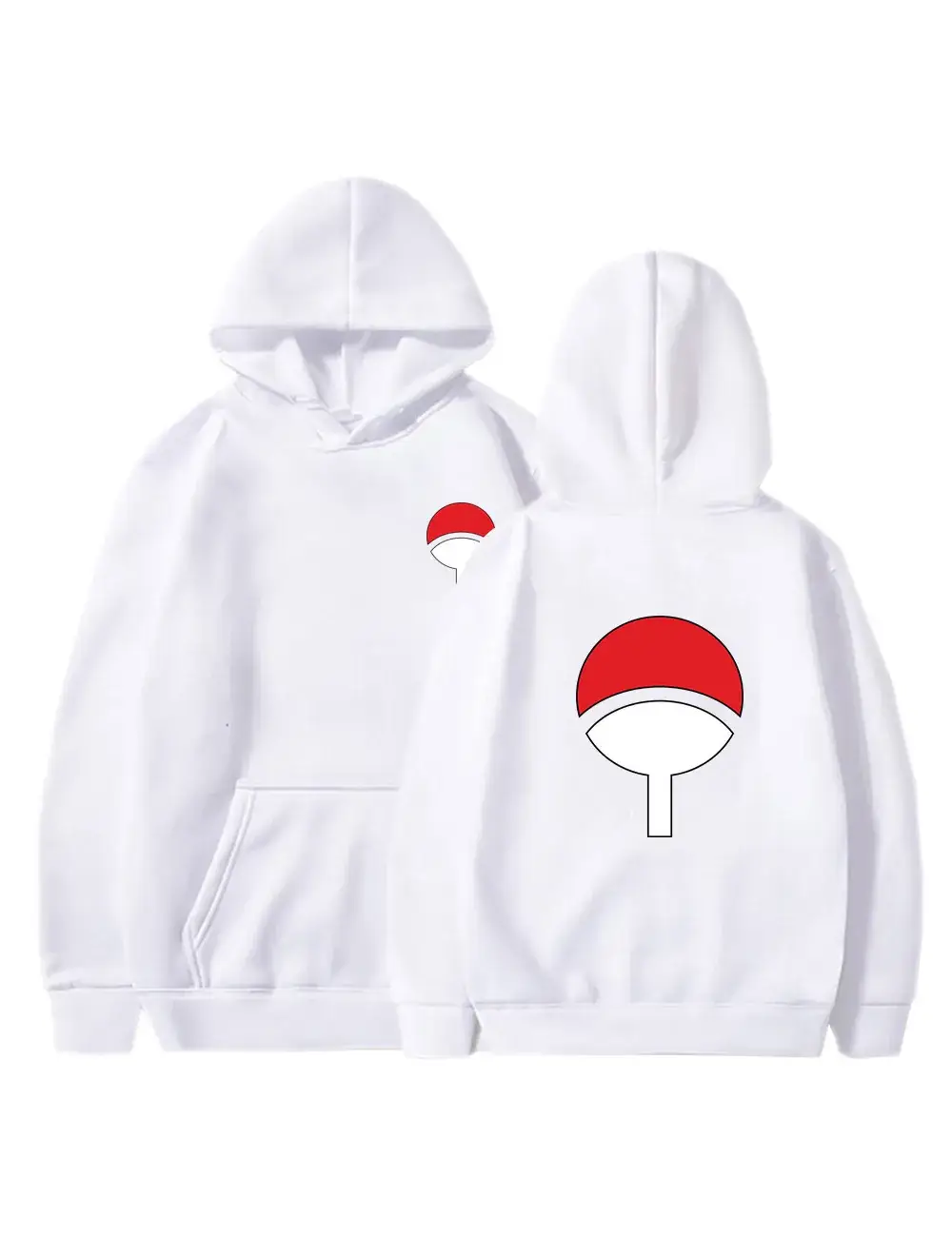Pink Naruto Crosshair Hoodie Fleece Large - Image 2