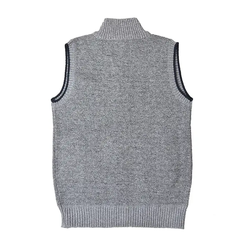 Men's Fleece Vest Maroon Large Zip-Up Sleeveless