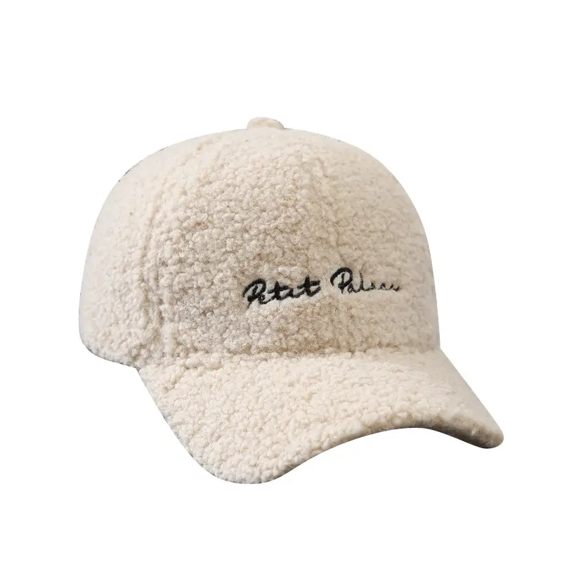 Autumn Winter Velvet Baseball Cap for Women with Embroidered Letter - Image 9