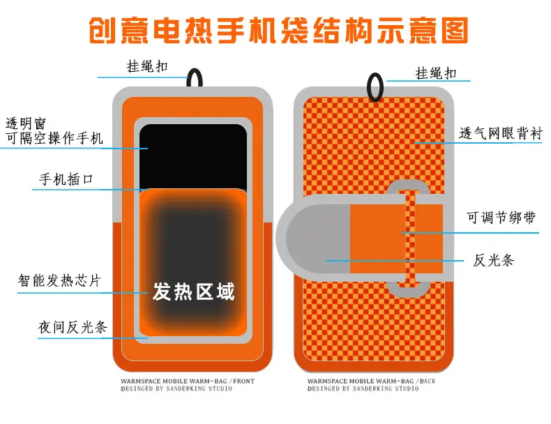 Mobile Phone Heating Case Winter Travel Cold Proof — feature 17