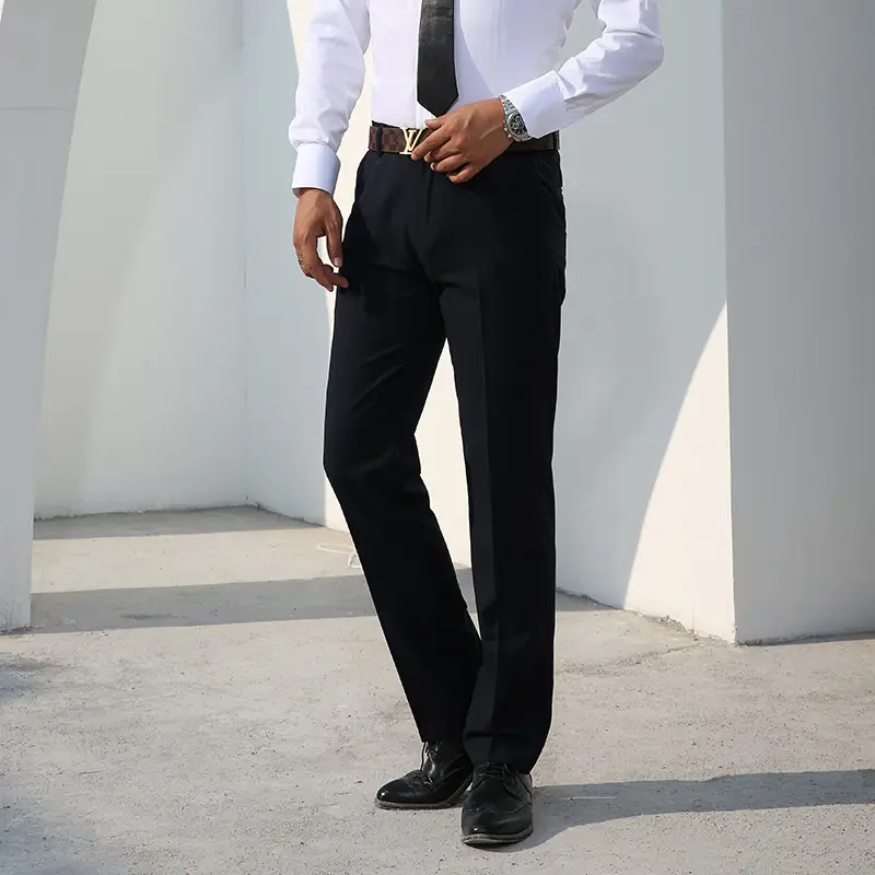 Men's Black Slim Fit Professional Trousers - Image 5