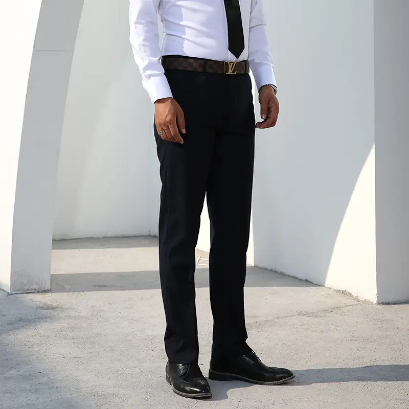 Men's Black Slim Fit Professional Trousers - Image 6