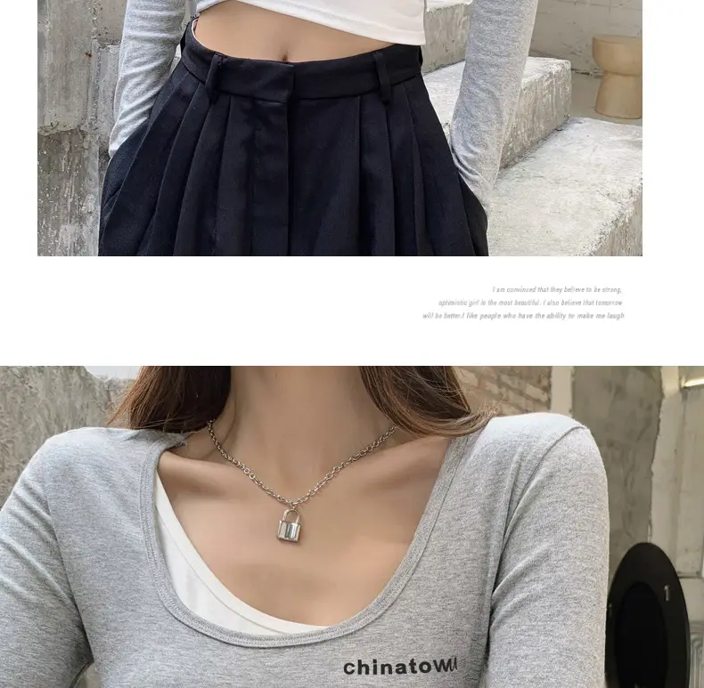Women's Grey Long Sleeve Crop Top Set with Grey Pants — feature 25