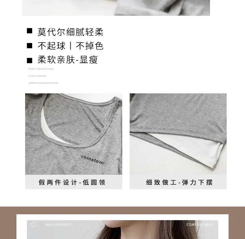 Women's Grey Long Sleeve Crop Top Set with Grey Pants — feature 8