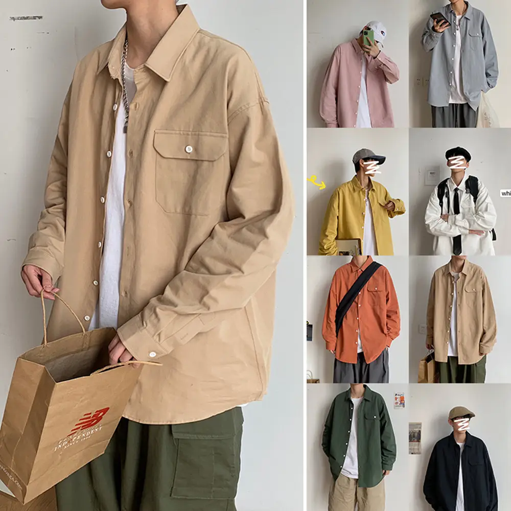 Men's Black Duffian Long Sleeve Korean Fashion Coat