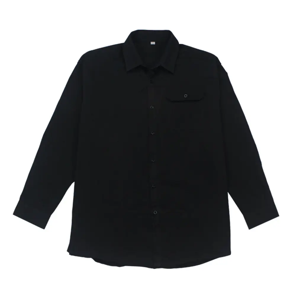 Men's Black Duffian Long Sleeve Korean Fashion Coat