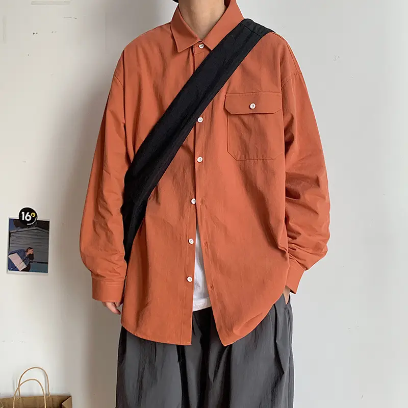Men's Black Duffian Long Sleeve Korean Fashion Coat