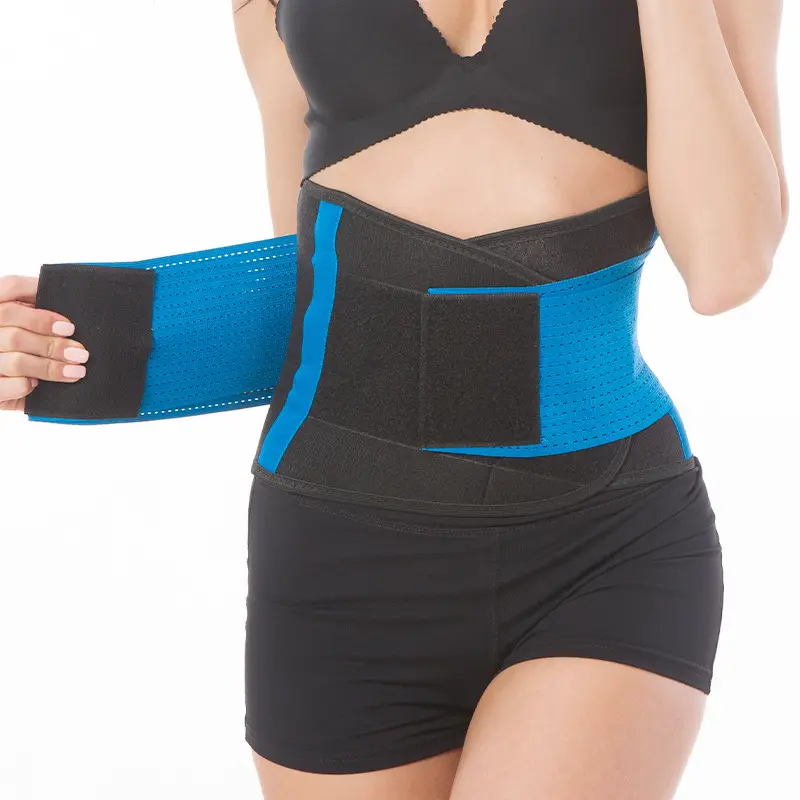 Cross-Border Sports Sweat Belt Fixed Support Waist Protection Running Skipping Rope Weight Training Pressurized High Elastic Belt in Stock