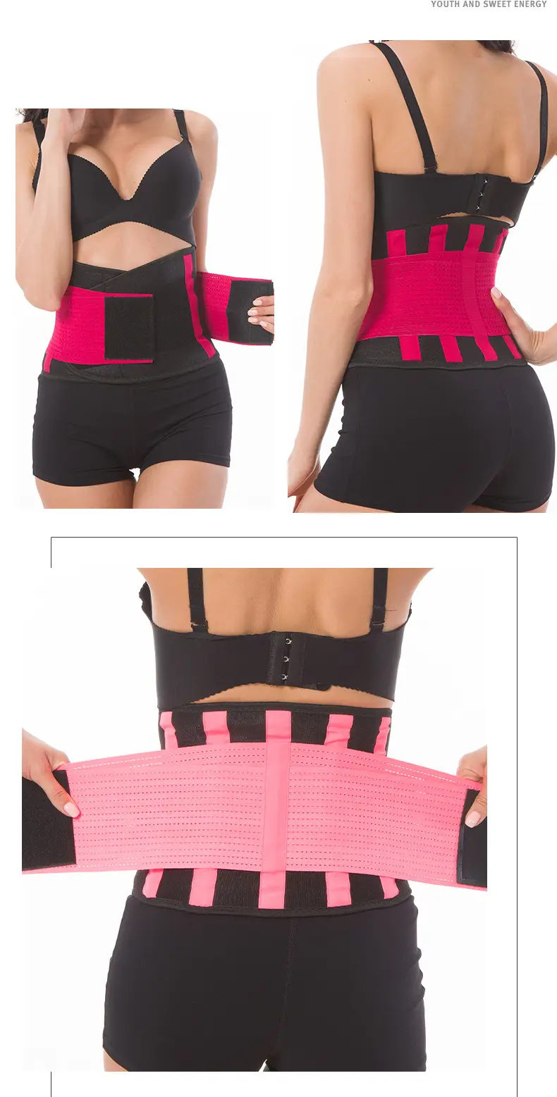 Cross-Border Sports Sweat Belt Fixed Support Waist Protection Running Skipping Rope Weight Training Pressurized High Elastic Belt in Stock — feature 8